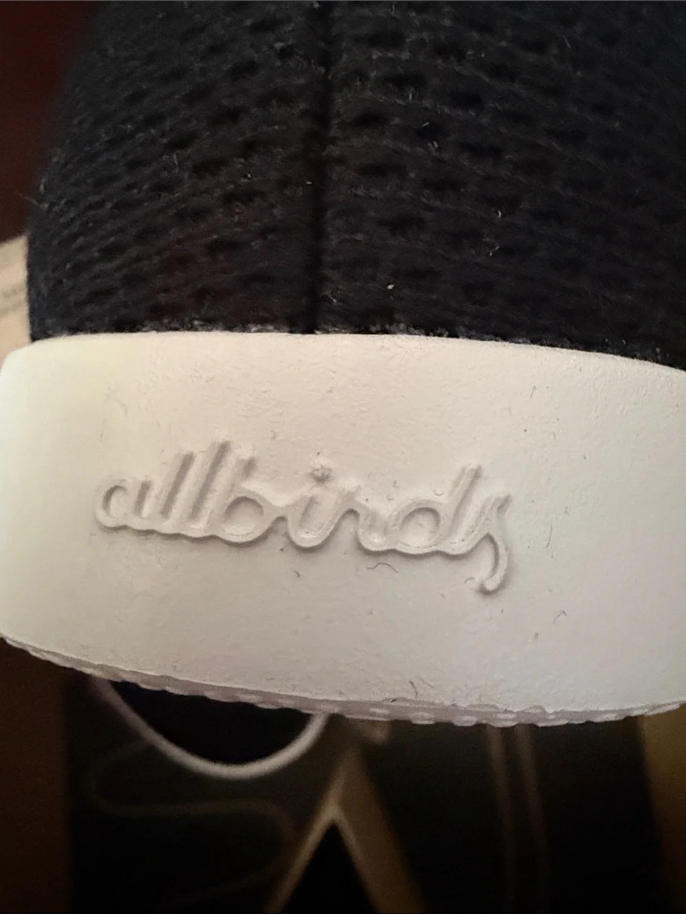 allbirds Men's Black Knit Lace-Up Sneakers with White Sole